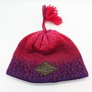 Merkley Pink Purple Wool Whistler Canada Winter Beanie Hat